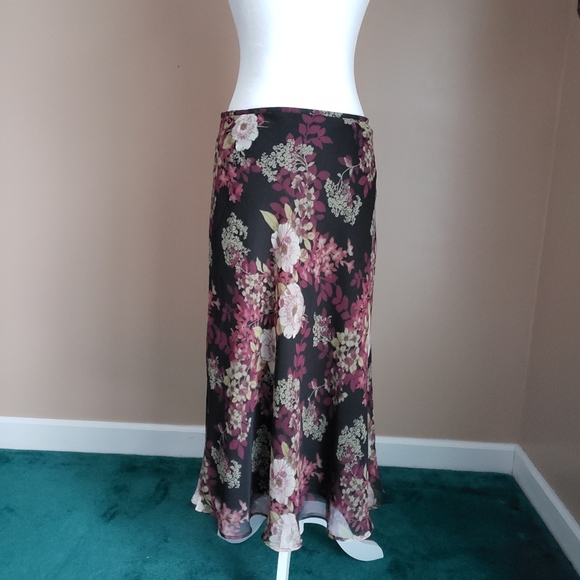 Geoffrey Beene Sport Floral Maxi Skirt, Lined - Picture 1 of 5